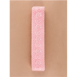 Кружево на сетке «Цветы», 50 мм, 11±1 м, нежно-розовое