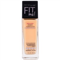 Maybelline, Fit Me, увлажняющая и выравнивающая тональная основа, оттенок 220 «Натуральный бежевый», 30 мл (1 жидк. унция)