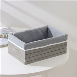 Корзина для хранения Доляна Storage, 24×15×10 см, средняя, цвет серый