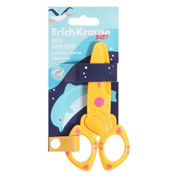 Ножницы детские 12 см, ErichKrause Sea Friends, пластик, МИКС (цена за 1 штуку)