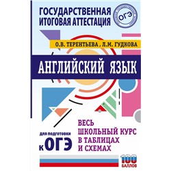 АСТ Терентьева О.В., Гудкова Л.М. "ОГЭ. Английский язык. Весь школьный курс в таблицах и схемах для подготовки к основному государственному экзамену"