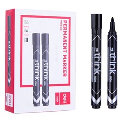 Маркер перманентный 1,5мм EU10020 Think черный (412177) Deli