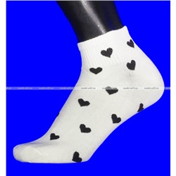 МИНИBS носки женские укороченные "Сердечки" арт. НЕ 03-7
