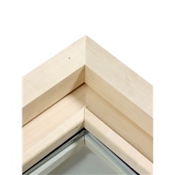 Деревянное окно для бани, 30×30 см, стеклопакет