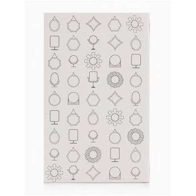 Зеркало настольное, с увеличением х2, двусторонне, настенное, 8×16 см, (6×9.3 см), цвет янтарный