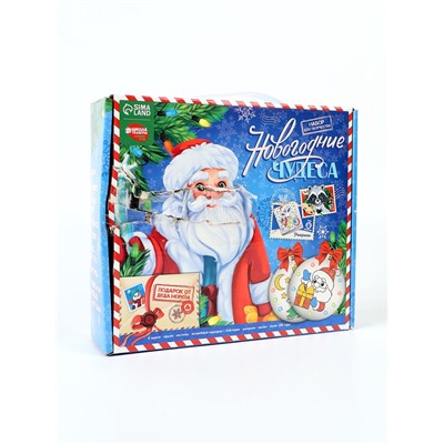 УЦЕНКА Набор для творчества ёлочные шары под раскраску «Новогодние чудеса», набор 6 шт. + краски 77