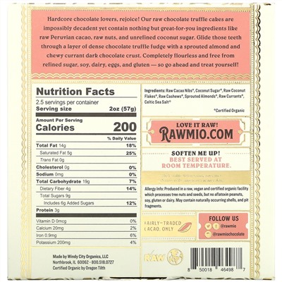 Rawmio, Organic Raw Chocolate Truffle Cake,  5 oz (142 g)