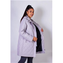 Элегантная демисезонная куртка с капюшоном Клетка арт.339 (Бежевый)