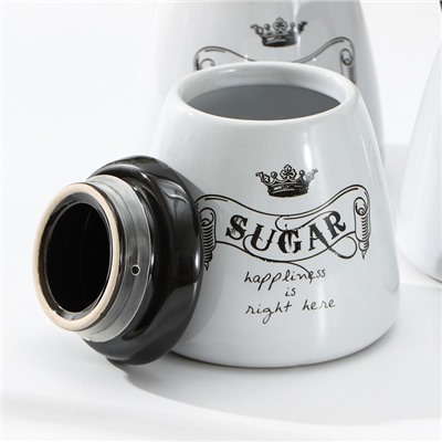 Набор банок керамических для сыпучих продуктов «Винтаж», 750 мл, 3 предмета