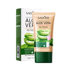 BB-крем для лица с соком алоэ вера SADOER, 40 гр. Тон: Натуральный