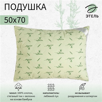 Подушка «Этель», подстёжка — бамбук, 50×70 см, тик