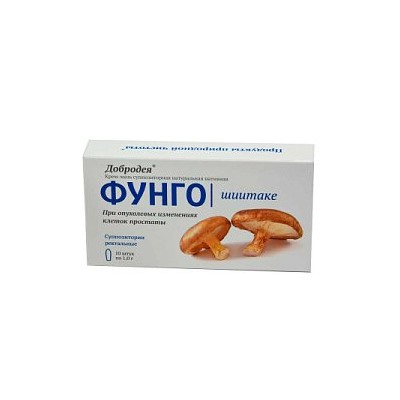 Добродея Фунго Шиитаке при изменениях в простате 10 супоз.