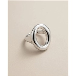 Кольцо с белым серебрением