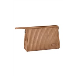 Kristaller Косметичка женская Love peace rectangular стёганая, светло-коричневый KRISTALLER, 1111134