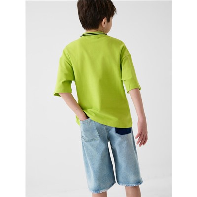 Шорты текстильные джинсовые для мальчиков