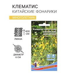 Семена цветов Клематис "Китайские Фонарики", 12 шт.