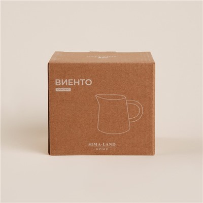 Молочник керамический SL Home «Виенто», 350 мл, 12.5×9 см, цвет бежевый