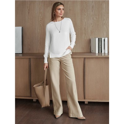 Джемпер тонкой вязки из хлопка с кашемиром