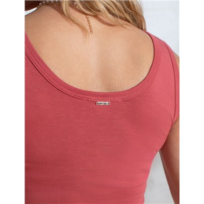 Топ облегающий из премиального хлопка с эластаном