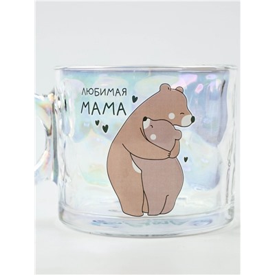 Кружка стеклянная «Любимая мама», 300 мл