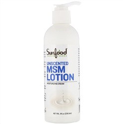 Sunfood, лосьон с MSM, увлажняющий крем без запаха, 236,6 мл (8 жидких унций)