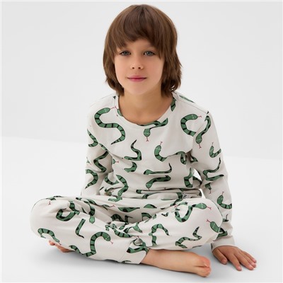 Пижама детская (лонгслив и брюки) KAFTAN «Змеи», размер 28 (86-92 см)