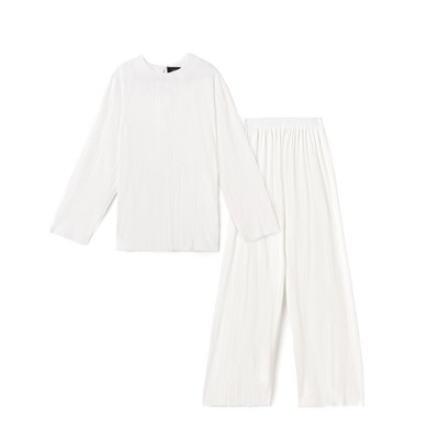 Костюм женский (блуза, брюки) MIST Classic collection, размер 40-42, белый