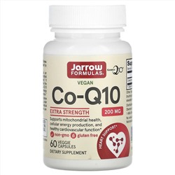 Jarrow Formulas, коэнзим Q10, 200 мг, 60 вегетарианских капсул