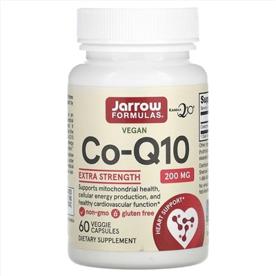 Jarrow Formulas, коэнзим Q10, 200 мг, 60 вегетарианских капсул