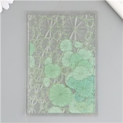 Штамп для творчества силикон «Зелёные круглые листики», 14.5×14.5 см