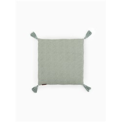 Наволочка декоративная с кисточками SL Home TASSEL, 45×45 см, оливковая