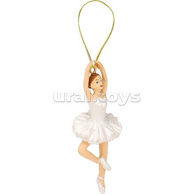 Полирезиновая подвеска "Балерина Роза" 8*3см
