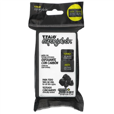 T. Taio, Charcoal Soap-Sponge, 4.2 oz (120 g)