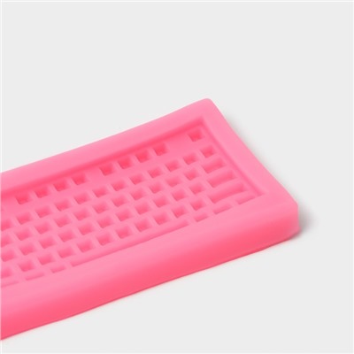 Молд Доляна «Клавиатура», силикон, 14.5×4.5×1 см, розовый