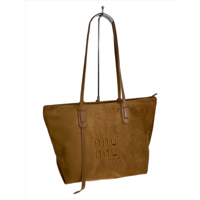 Женская сумка из искусственной замши, цвет коричневый