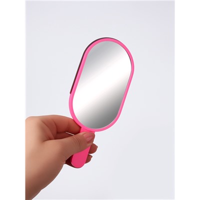 Зеркало с ручкой «Мороженое», 7.8×18 см, (6.7×12 см), розовое