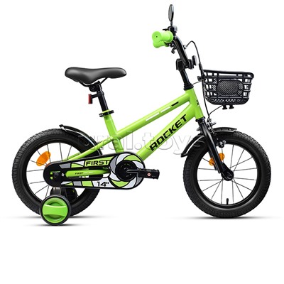Велосипед 14" Rocket First, цвет зеленый