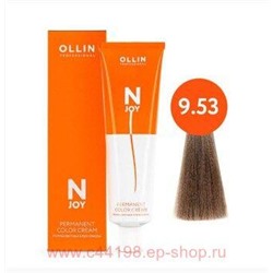 OLLIN "N-JOY" 9/53 – блондин махагоново-золотистый, перманентная крем-краска для волос 100мл