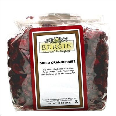 Bergin Fruit and Nut Company, Сушеная клюква, 340 г (12 унций)