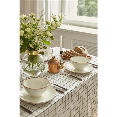 Скатерть «Доляна. Клетка», 145×145±3 см,100% п/э, рогожка 130 г/м²