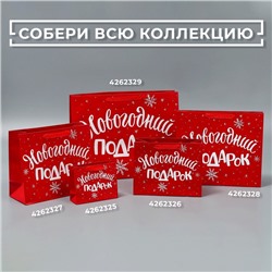 Пакет подарочный ламинированный «Новогодний подарок», MS 23×18×10 см