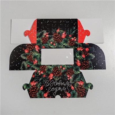 Коробка для капкейков «С Новым годом!» 10×16×10 см