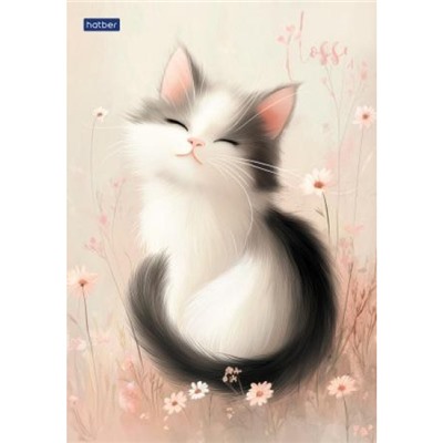 Блокнот А5 40л клетка на склейке "Flossy" жесткая подложка (093196) Хатбер