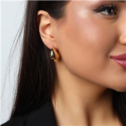 Серьги круглые бублики, цвет золотистый, 05025, арт.001.508