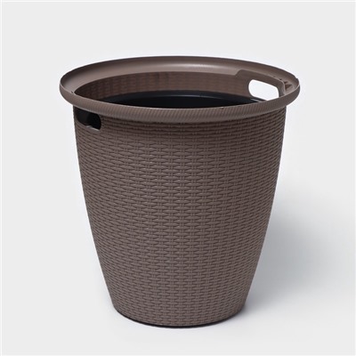 Кашпо для цветов со вставкой Rattan, 50 л (27 л), МИКС