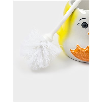 Ёршик для унитаза с подставкой «Цыплёнок», фарфор