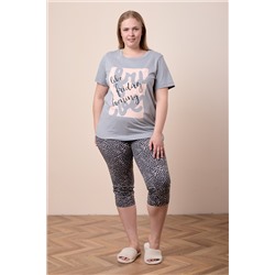 Пижама футболка и капри М325295Пср
