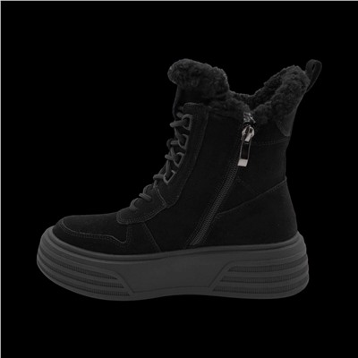 Ботинки на меху ZD23 черные