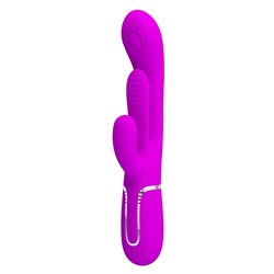 Лиловый мультифункциональный вибратор Shania - 22,2 см.