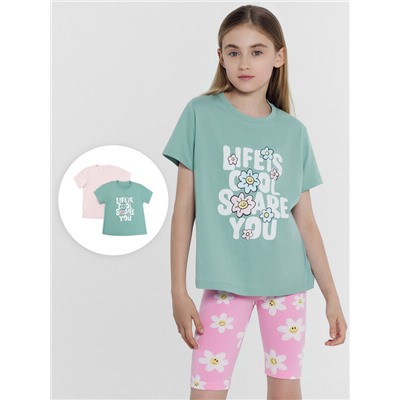 ФУТБОЛКА ДЛЯ ДЕВОЧЕК 2ШТ. 117835-2